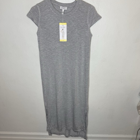 New Jessica Simpson Heather Grey Brees Midi Dress Women's Small Crewneck Viscose - Picture 1 of 10